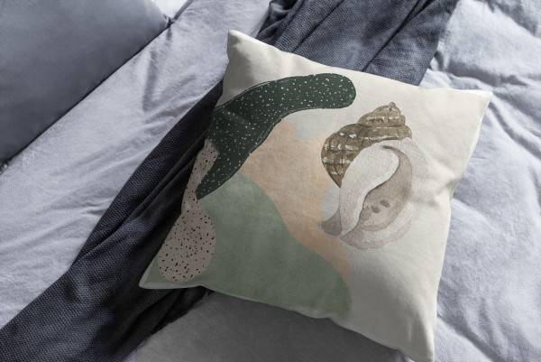 Paul Sinus Art Dekokissen Kissen Pastellfarben Eauzone Seemuschel Wasserfarben Motiv Kunstvoll Dekorativ Weich Schö Fabrik Onlineshop