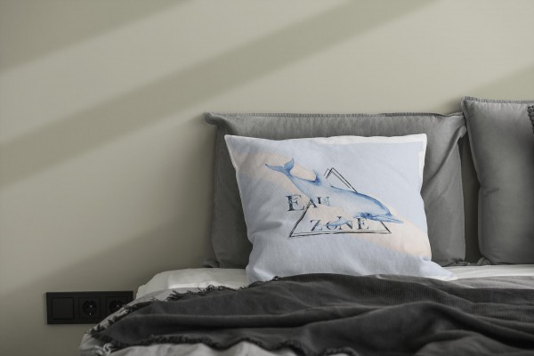 Paul Sinus Art Dekokissen Kissen Pastellfarben Eauzone Delfin Wasserfarben Motiv Kunstvoll Dekorativ Weich Schön Sonderangebot