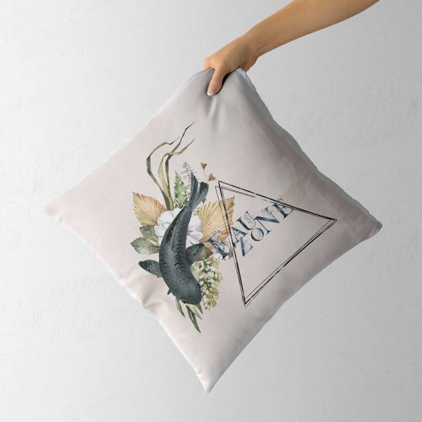 Paul Sinus Art Dekokissen Kissen Pastellfarben Eauzone Blumen Koi Wasserfarben Motiv Kunstvoll Dekorativ Weich Schö Versandkostenfrei