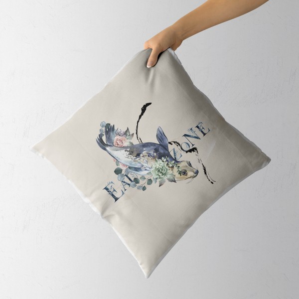 Paul Sinus Art Dekokissen Kissen Pastellfarben Eauzone Seerobbe Wasserfarben Motiv Kunstvoll Dekorativ Weich Schön Cyber Monday