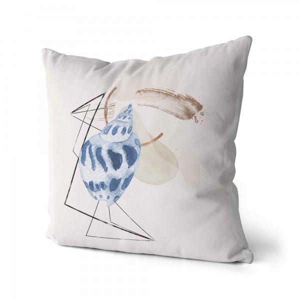 Paul Sinus Art Dekokissen Kissen Pastellfarben Eauzone Muschel Wasserfarben Motiv Kunstvoll Dekorativ Weich Schön