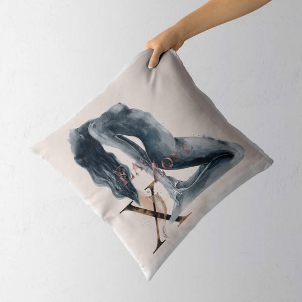 Paul Sinus Art Dekokissen Kissen Pastelltöne Eauzone Akt Aquarell junge Frau Motiv Weich Schön Dekorativ Kunstvoll Bestseller