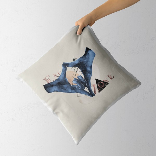 Paul Sinus Art Dekokissen Kissen Pastelltöne Eauzone Wasserfarben Hände Motiv Weich Schön Dekorativ Kunstvoll Sonderangebote