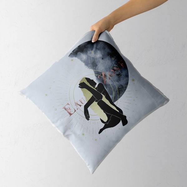 Paul Sinus Art Dekokissen Kissen Pastelltöne Eauzone Astrologie junge Frau Motiv Weich Schön Dekorativ Kunstvoll Tiefpreis