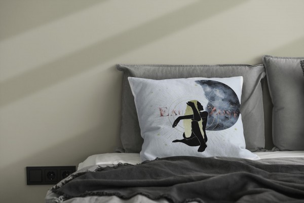 Paul Sinus Art Dekokissen Kissen Pastelltöne Eauzone Astrologie junge Frau Motiv Weich Schön Dekorativ Kunstvoll Tiefpreis