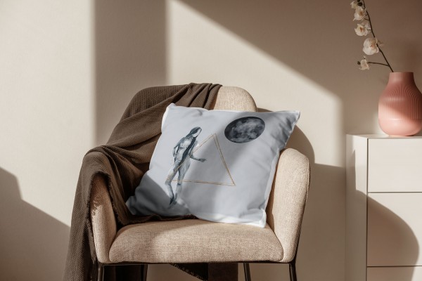 Paul Sinus Art Dekokissen Kissen Pastelltöne Eauzone Wasserfarben schöne Frau Motiv Weich Schön Dekorativ Kunstvoll JETZT KAUFEN