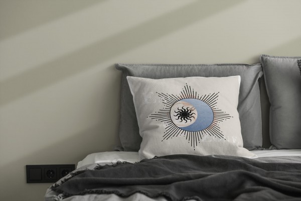 Paul Sinus Art Dekokissen Kissen Pastelltöne Eauzone Astrologie Mond Sonne Motiv Weich Schön Dekorativ Kunstvoll Bis zu 55% Rabatt