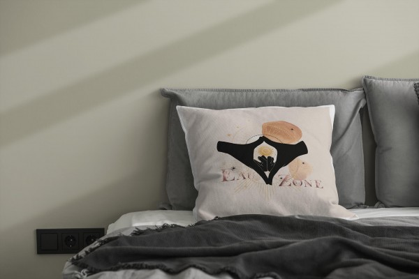 Paul Sinus Art Dekokissen Kissen Pastelltöne Eauzone Hände Mond Motiv Weich Schön Dekorativ Kunstvoll Discount Store für neue Produkte