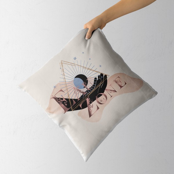 Paul Sinus Art Dekokissen Kissen Pastelltöne Eauzone Mondzeichen Astrologie Motiv Weich Schön Dekorativ Kunstvoll Clearance-Verkauf
