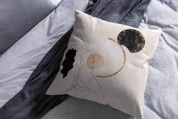 Paul Sinus Art Dekokissen Kissen Pastelltöne Eauzone Feminin Motiv Weich Schön Dekorativ Kunstvoll Im Verkauf