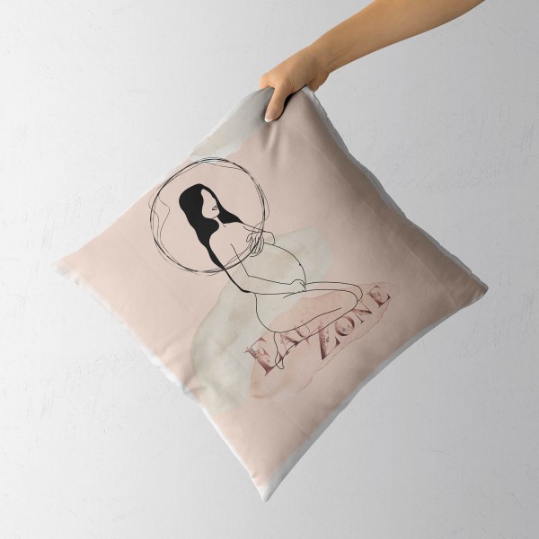 Paul Sinus Art Dekokissen Kissen Pastelltöne Eauzone Schwangere Frau Motiv Weich Schön Dekorativ Kunstvoll Outlet