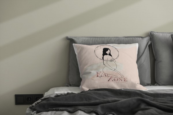 Paul Sinus Art Dekokissen Kissen Pastelltöne Eauzone Schwangere Frau Motiv Weich Schön Dekorativ Kunstvoll Outlet