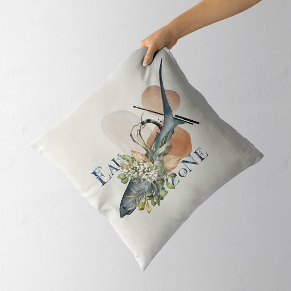 Paul Sinus Art Dekokissen Kissen Pastellfarben Eauzone Blumen Hai Wasserfarben Motiv Kunstvoll Dekorativ Weich Schö Valentinstagsangebot