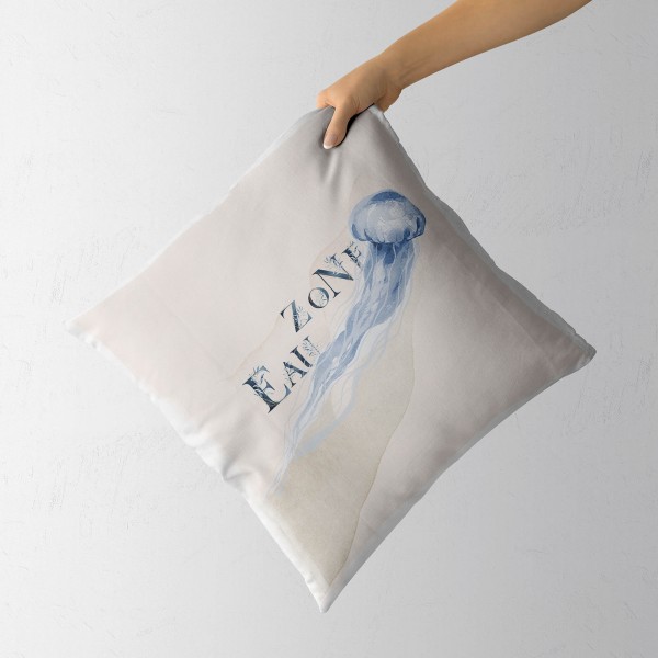 Paul Sinus Art Dekokissen Kissen Pastellfarben Eauzone Qualle Wasserfarben Motiv Kunstvoll Dekorativ Weich Schön Zeitlich begrenztes Angebot