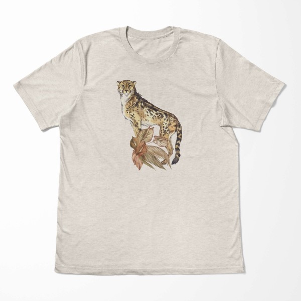Paul Sinus Art Herren Shirt 100% gekämmte Bio-Baumwolle T-Shirt Aquarell Gepard Motiv Nachhaltig Ökomode aus erneu Riesige Ersparnisse