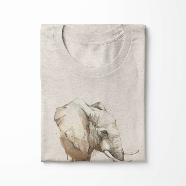 Paul Sinus Art Herren Shirt 100% gekämmte Bio-Baumwolle T-Shirt Aquarell Elefant Motiv Nachhaltig Ökomode aus erne VIP-Rabatte