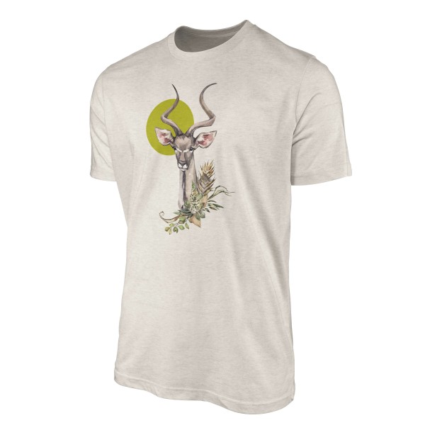 Paul Sinus Art Herren Shirt 100% gekämmte Bio-Baumwolle T-Shirt Aquarell Antilope Motiv Nachhaltig Ökomode aus ern Bis zu 65% Rabatt