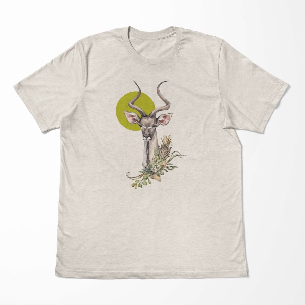 Paul Sinus Art Herren Shirt 100% gekämmte Bio-Baumwolle T-Shirt Aquarell Antilope Motiv Nachhaltig Ökomode aus ern Bis zu 65% Rabatt