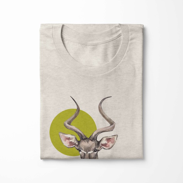 Paul Sinus Art Herren Shirt 100% gekämmte Bio-Baumwolle T-Shirt Aquarell Antilope Motiv Nachhaltig Ökomode aus ern Bis zu 65% Rabatt