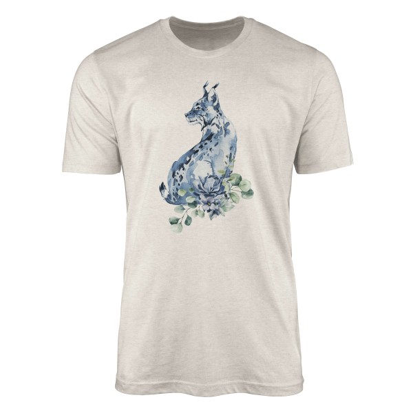 Paul Sinus Art Herren Shirt 100% gekämmte Bio-Baumwolle T-Shirt Aquarell Lux Motiv Nachhaltig Ökomode aus erneuerb