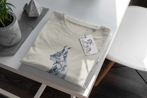 Paul Sinus Art Herren Shirt 100% gekämmte Bio-Baumwolle T-Shirt Aquarell Lux Motiv Nachhaltig Ökomode aus erneuerb Nur für heute