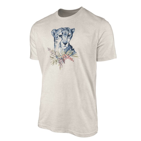 Paul Sinus Art Herren Shirt 100% gekämmte Bio-Baumwolle T-Shirt Aquarell Gepard Motiv Nachhaltig Ökomode aus erneu Bis zu 55% Rabatt