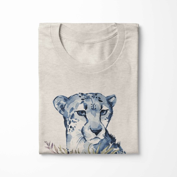 Paul Sinus Art Herren Shirt 100% gekämmte Bio-Baumwolle T-Shirt Aquarell Gepard Motiv Nachhaltig Ökomode aus erneu Bis zu 55% Rabatt