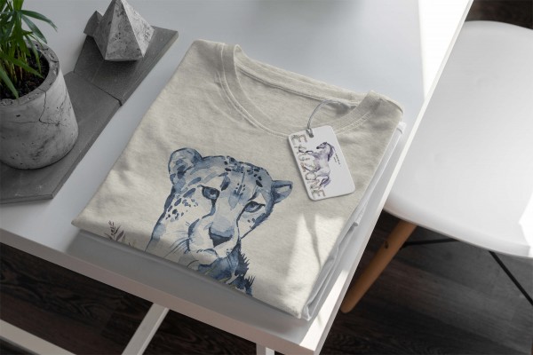 Paul Sinus Art Herren Shirt 100% gekämmte Bio-Baumwolle T-Shirt Aquarell Gepard Motiv Nachhaltig Ökomode aus erneu Bis zu 55% Rabatt