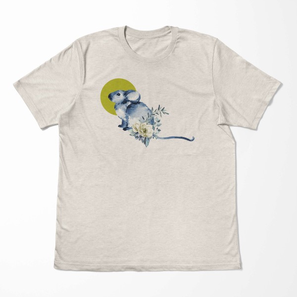 Paul Sinus Art Herren Shirt 100% gekämmte Bio-Baumwolle T-Shirt Aquarell Blumen Maus Motiv Nachhaltig Ökomode aus 50% Rabatt mit kostenlosem Versand