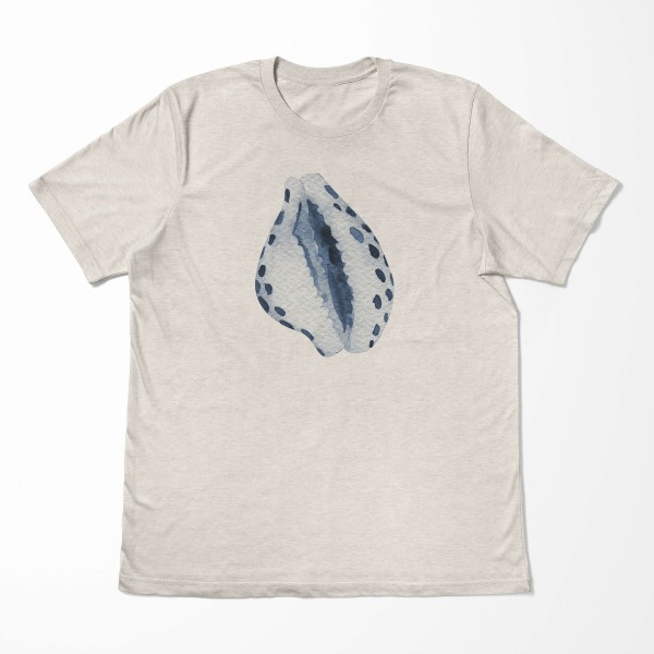 Paul Sinus Art Herren Shirt 100% gekämmte Bio-Baumwolle T-Shirt Muschel Wasserfarben Motiv Nachhaltig Ökomode aus Black Friday Preise