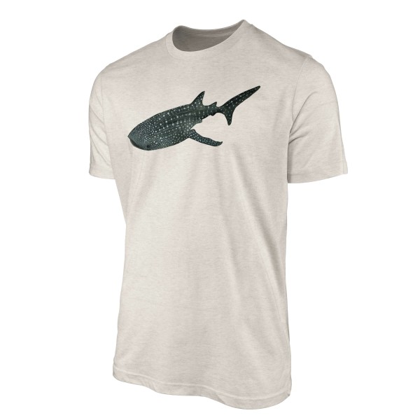 Paul Sinus Art Herren Shirt 100% gekämmte Bio-Baumwolle T-Shirt Walhai Wasserfarben Motiv Nachhaltig Ökomode aus e Online