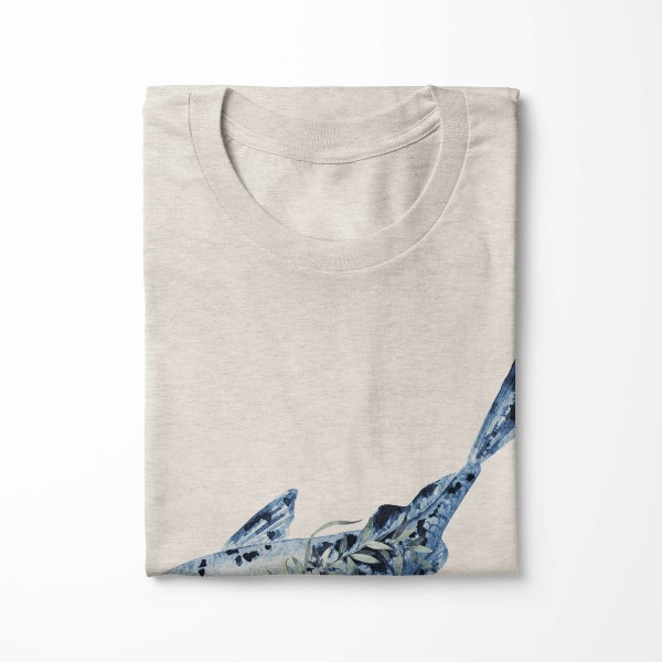 Paul Sinus Art Herren Shirt 100% gekämmte Bio-Baumwolle T-Shirt Koi Blume Wasserfarben Motiv Nachhaltig Ökomode au Outlet
