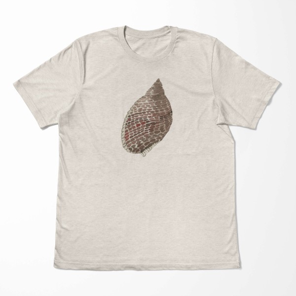 Paul Sinus Art Herren Shirt 100% gekämmte Bio-Baumwolle T-Shirt Muschel Wasserfarben Motiv Nachhaltig Ökomode aus Auslauf
