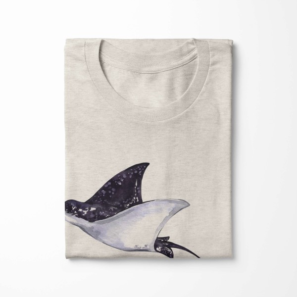 Paul Sinus Art Herren Shirt 100% gekämmte Bio-Baumwolle T-Shirt Rochen Wasserfarben Motiv Nachhaltig Ökomode aus e Meist gekauft