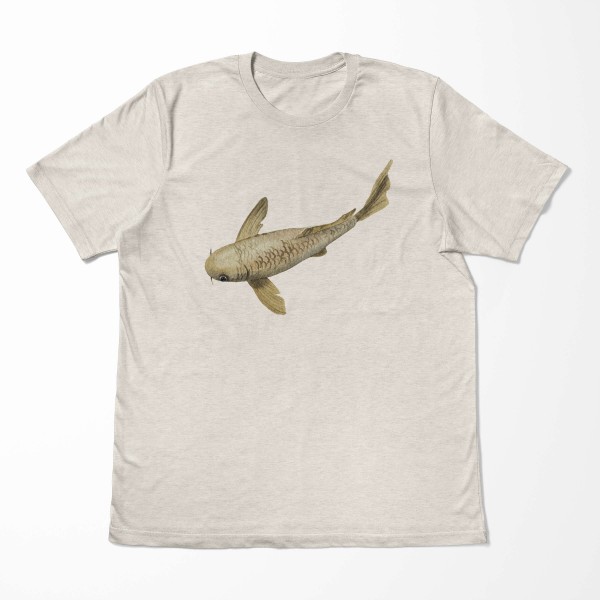 Paul Sinus Art Herren Shirt 100% gekämmte Bio-Baumwolle T-Shirt Koi Zuchtkarpfen Wasserfarben Motiv Nachhaltig Öko Fabrik Onlineshop