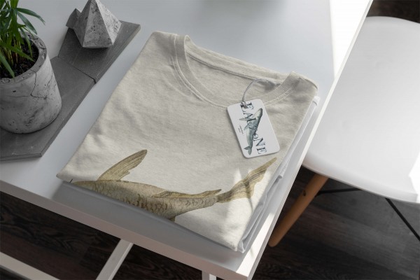 Paul Sinus Art Herren Shirt 100% gekämmte Bio-Baumwolle T-Shirt Koi Zuchtkarpfen Wasserfarben Motiv Nachhaltig Öko Fabrik Onlineshop