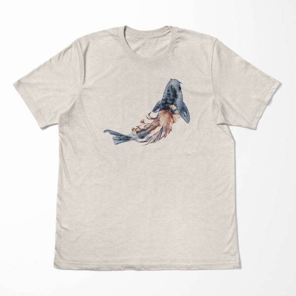 Paul Sinus Art Herren Shirt 100% gekämmte Bio-Baumwolle T-Shirt Koi Karpfen Wasserfarben Motiv Nachhaltig Ökomode Großer Ausverkauf