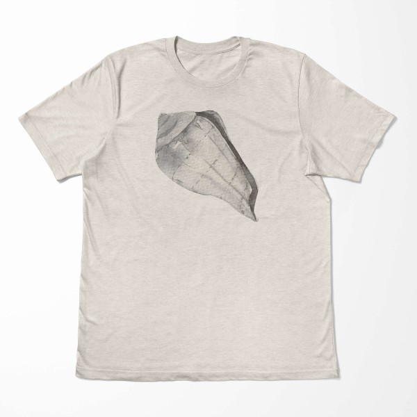 Paul Sinus Art Herren Shirt 100% gekämmte Bio-Baumwolle T-Shirt Seemuschel Wasserfarben Motiv Nachhaltig Ökomode a Vatertagsangebot