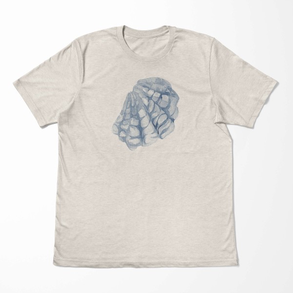 Paul Sinus Art Herren Shirt 100% gekämmte Bio-Baumwolle T-Shirt Muschel Wasserfarben Motiv Nachhaltig Ökomode aus Valentinstagsangebot