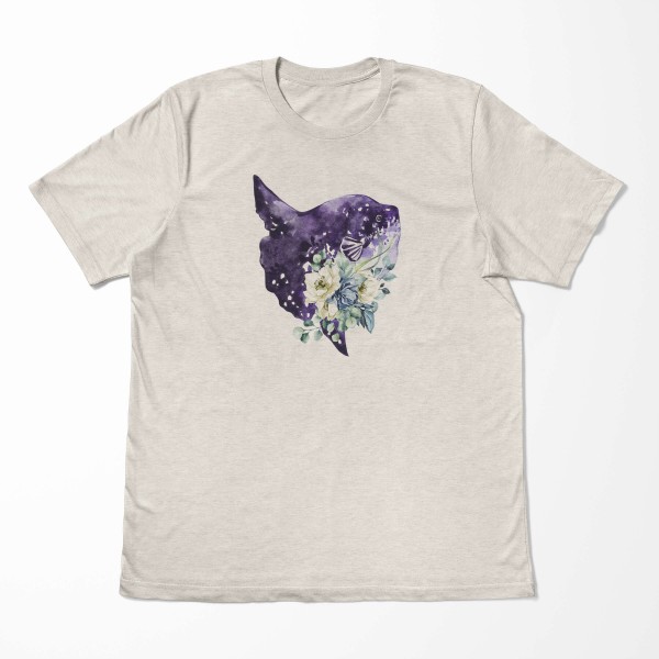 Paul Sinus Art Herren Shirt 100% gekämmte Bio-Baumwolle T-Shirt Mondfisch Blumen Wasserfarben Motiv Nachhaltig Öko Jubiläumsangebot