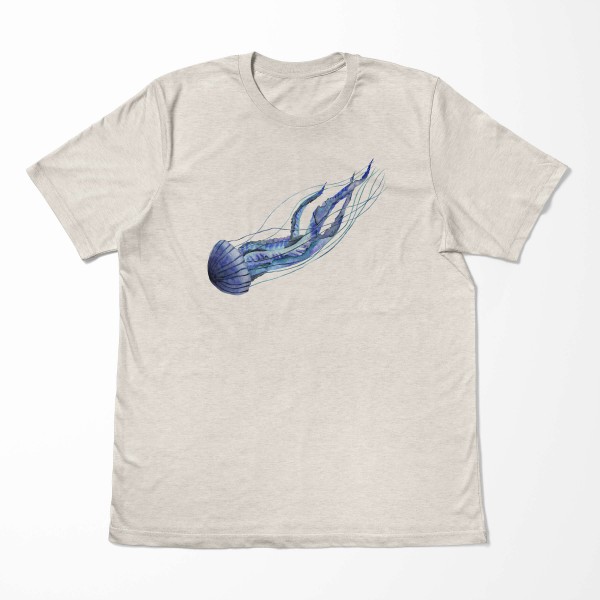 Paul Sinus Art Herren Shirt 100% gekämmte Bio-Baumwolle T-Shirt Qualle Wasserfarben Motiv Nachhaltig Ökomode aus e Online Outlet