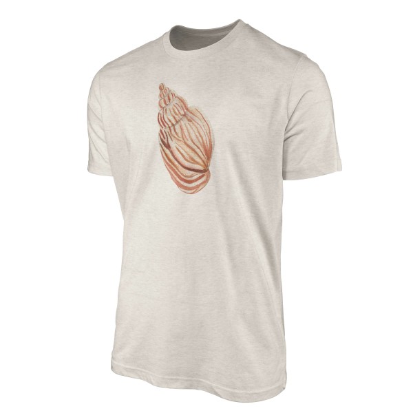 Paul Sinus Art Herren Shirt 100% gekämmte Bio-Baumwolle T-Shirt Muschel Wasserfarben Motiv Nachhaltig Ökomode aus VIP-Rabatte