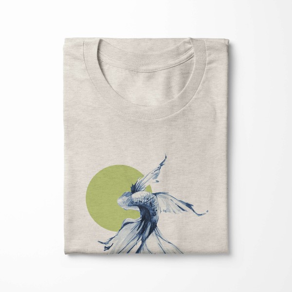 Paul Sinus Art Herren Shirt 100% gekämmte Bio-Baumwolle T-Shirt Kampffisch Wasserfarben Motiv Nachhaltig Ökomode a Bis zu 50% Rabatt