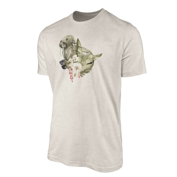 Paul Sinus Art Herren Shirt 100% gekämmte Bio-Baumwolle T-Shirt Walross Wasserfarben Motiv Nachhaltig Ökomode aus Bis zu 60% Rabatt