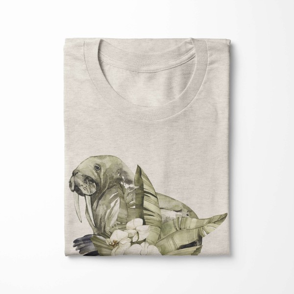 Paul Sinus Art Herren Shirt 100% gekämmte Bio-Baumwolle T-Shirt Walross Wasserfarben Motiv Nachhaltig Ökomode aus Bis zu 60% Rabatt