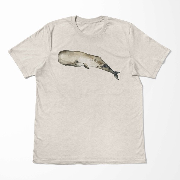 Paul Sinus Art Herren Shirt 100% gekämmte Bio-Baumwolle T-Shirt Pottwal Wasserfarben Motiv Nachhaltig Ökomode aus Bis zu 65% Rabatt