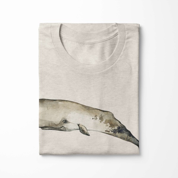 Paul Sinus Art Herren Shirt 100% gekämmte Bio-Baumwolle T-Shirt Pottwal Wasserfarben Motiv Nachhaltig Ökomode aus Bis zu 65% Rabatt