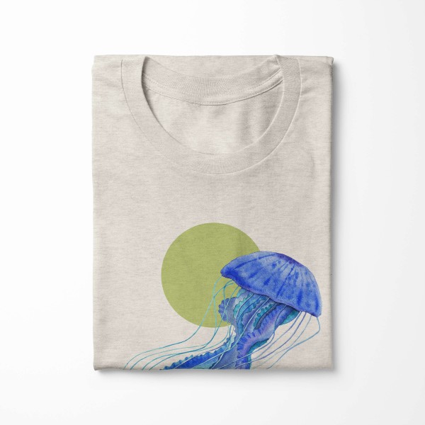 Paul Sinus Art Herren Shirt 100% gekämmte Bio-Baumwolle T-Shirt Qualle Wasserfarben Motiv Nachhaltig Ökomode aus e Bis zu 55% Rabatt