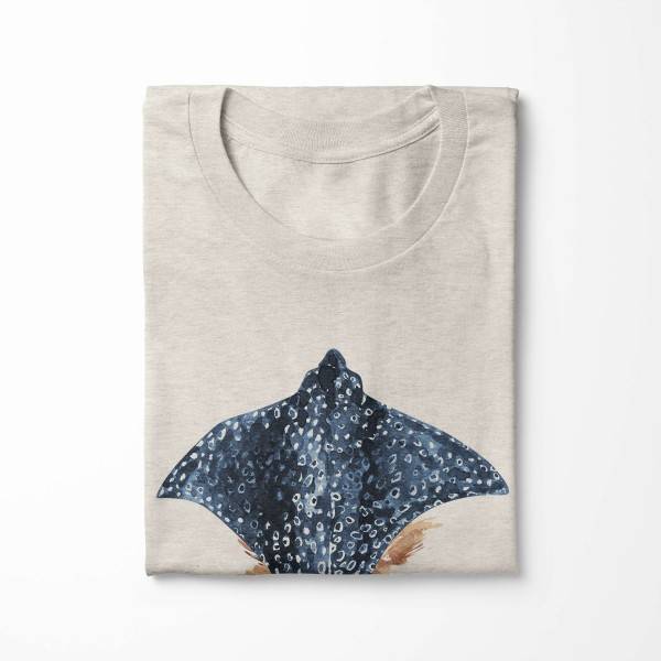 Paul Sinus Art Herren Shirt 100% gekämmte Bio-Baumwolle T-Shirt Manta Rochen Wasserfarben Motiv Nachhaltig Ökomode Nur noch ein Tag übrig