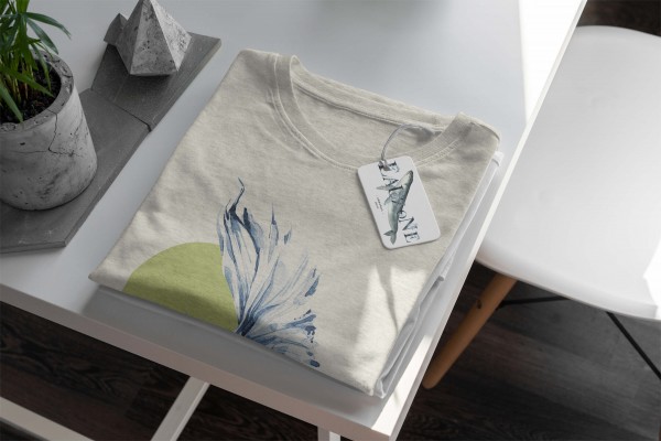 Paul Sinus Art Herren Shirt 100% gekämmte Bio-Baumwolle T-Shirt schöner Kampffisch Wasserfarben Motiv Nachhaltig Ö Super Rabatt